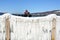 Empty mooring slips on Seneca Lake harbor during late winter