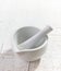 Empty mortar and pestle