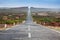 Empty never ending road in the island Madeira