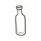 Empty old fashioned milk bottle icon