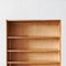 Empty old retro wooden book shelf