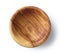 Empty olive wood bowl