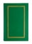 Empty open green book cover