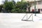 Empty outdoor public outdoor futsal court