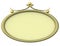 Empty oval picture frame 3d