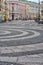 Empty Palace Square in the center of St. Petersburg city during the coronavirus epidemic. Self-isolation of the population