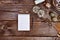 Empty paper notebook and Tibetan religious musical instruments