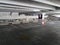 Empty parking garage , underground interior shopping mall