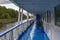 Empty passenger deck of a river cruise ship