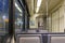Empty passenger trains or light rail tram of Germany.