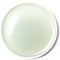 Empty pastel green plate on white background