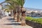 Empty pathway connecting the small town of Alcala to the harbor and hotels, in Tenerife, Canary Islands, Spain