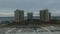 Empty Pensacola Beach in Florida. Portofino Towers in Background. Gulf of Mexico I