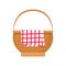 Empty picnic basket icon