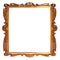 Empty picture frame with amber pattern