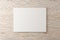 Empty picture frame canvas hanging on brick stone wall with copy space - portfolio, gallery or artwork template mock up - 3D