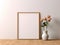 Empty picture frame simulation wall Modern living room design