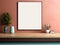 Empty picture frame simulation wall Modern living room design