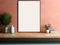 Empty picture frame simulation wall Modern living room design