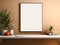 Empty picture frame simulation wall Modern living room design