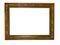 Empty picture gold frame with a decorative pattern