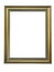 Empty picture gold frame with a decorative pattern