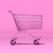 Empty pink shopping cart