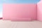 empty pink store wall for logo