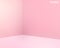 Empty pink studio room, used as background for display your products - Vector illustration