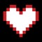 Empty pixel health heart simple icon