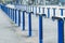 Empty place for a parking of bicycles on the Kouvola railway station, Finland