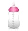Empty plastic baby bottle. Vector illustration.