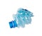 Empty Plastic Bottle Isolated, Crumpled Plastic Bottle, Global Pollution Concept, Squashed Water Pet Bottles