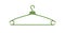 Empty plastic clothes hanger. Garment accessory with hook for apparel hanging, top and bottom dressing storage. Wardrobe