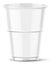 Empty plastic cup mockup. Transparent disposable drink container