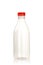 Empty plastic milk bottle