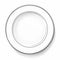 Empty Plate Vector Illustration With High-contrast Shading