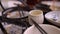 Empty plates and cups after meal in a japanese restaurant. concept of a zero food waste concept