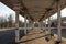 Empty platforms at Cherkasy bus station during rush hour due to Corona Virus Covid-19 scare