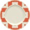 Empty porcelain clay plate with decorative frame