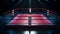 Empty Professional boxing ring. Concept of sports, competition, boxing match, professional arena, spotlight