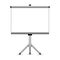 Empty Projection screen, Presentation board, blank white board for conference. Stand Banner Or Lightbox. Illustration Isolated On