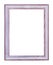 Empty purple and silver painted wood picture frame