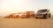 Empty Quarter car Hummer parking in desert safari