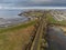 Empty rail road to Galway city.