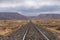 Empty railroad in Namibia