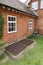 Empty raised bed in kitchen garden