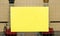 Empty rectangular yellow