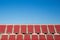 Empty red seats in a spanish football stadium