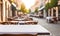 Empty restaurant table, versatile product mockup